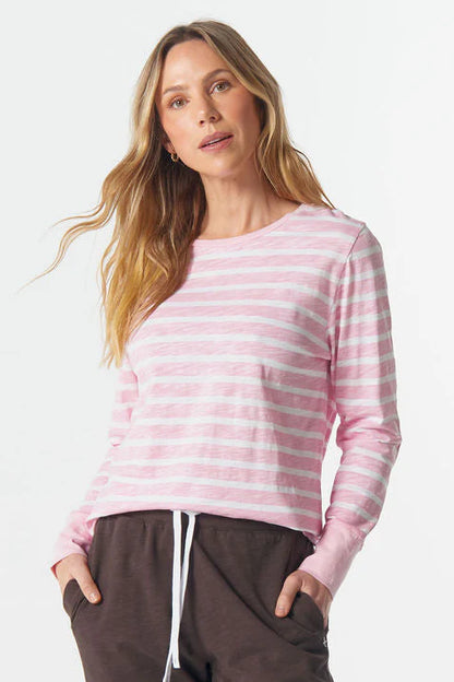 Cloth+Paper+Scissors - Show Stopper Stripe Tee | Pink A Boo