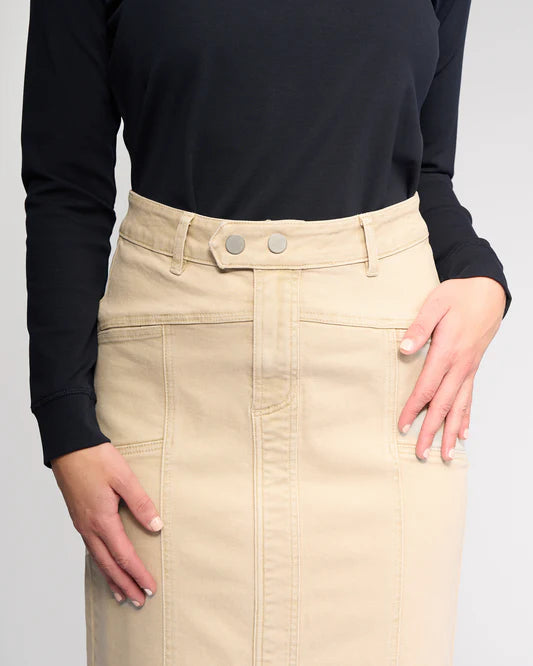 Vassalli - Rook Denim Skirt | Oat Denim