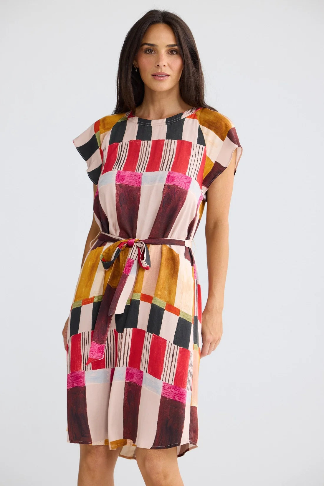Boulevard Short Dress | Painterly Geo