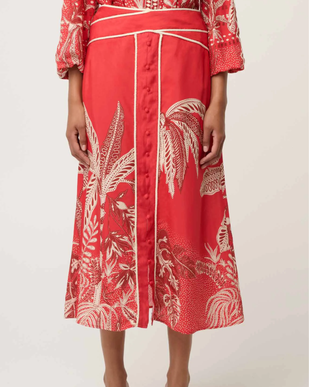 Once Was - Harper Criss Cross Waist Panel Skirt