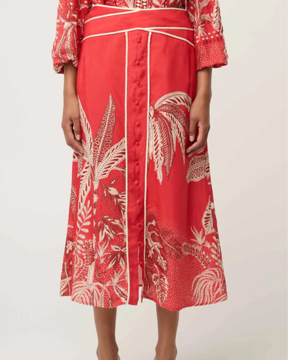 Once Was - Harper Criss Cross Waist Panel Skirt