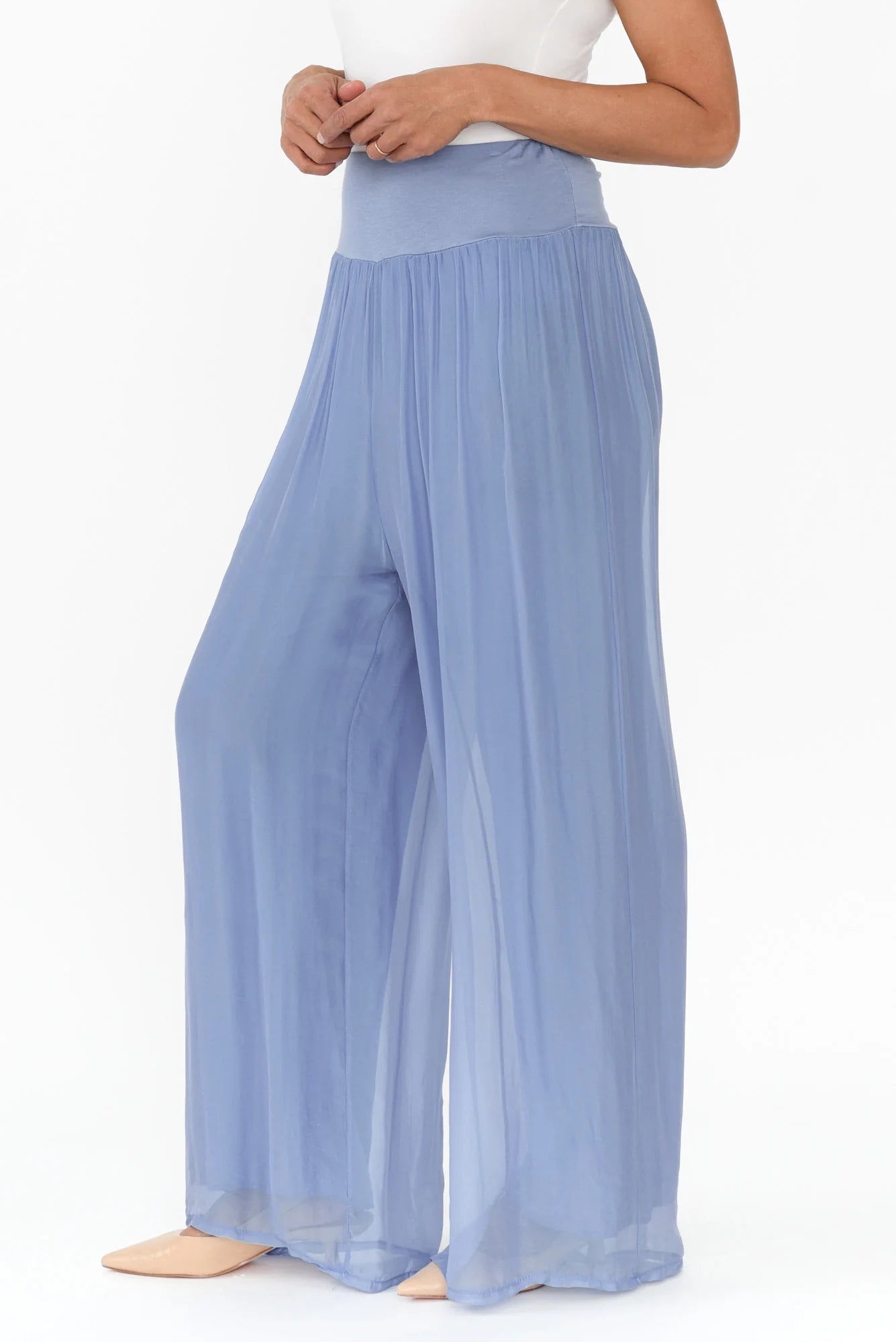 Azure Pant | Blue - Silk