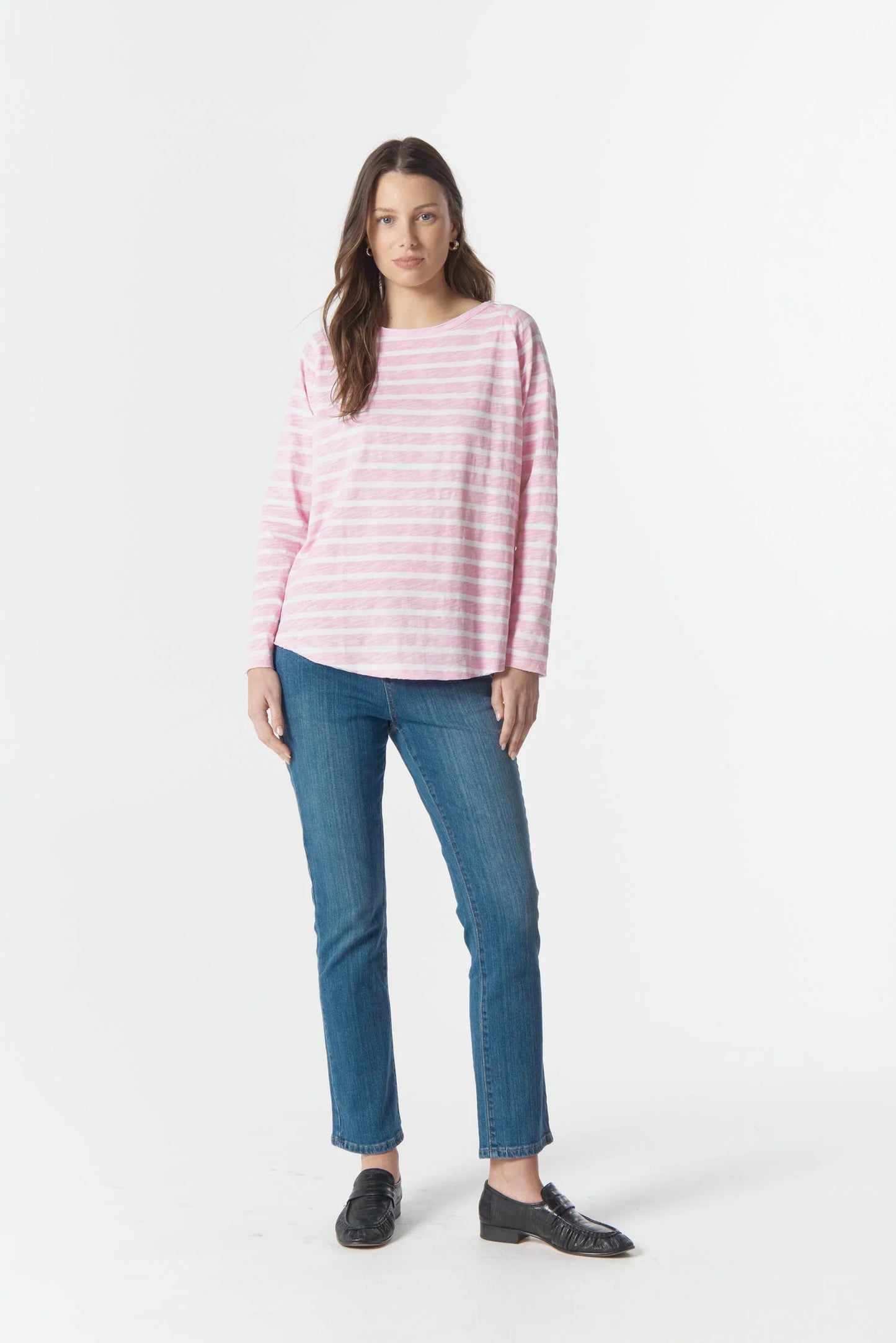 Cloth+Paper+Scissors - Show Stopper Stripe Tee | Pink A Boo