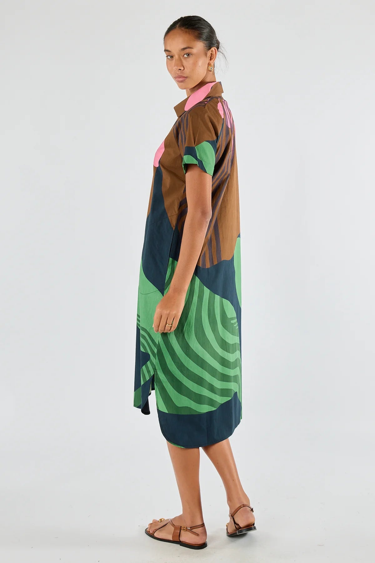 Papillon Button Dress | Black | Itami