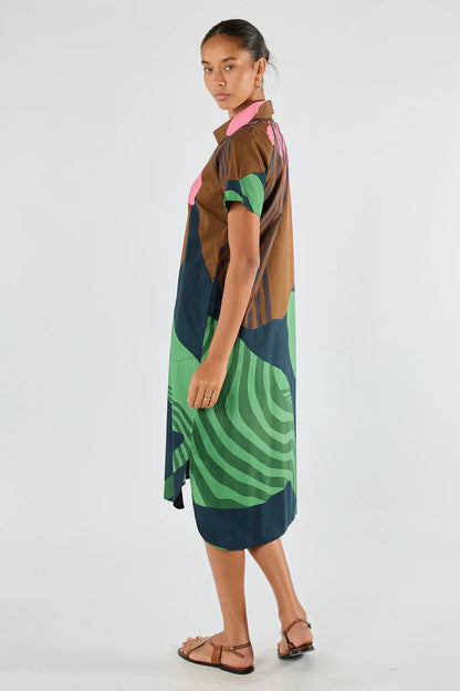 Papillon Button Dress | Black | Itami