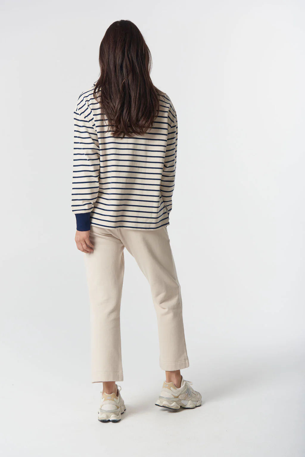 Goondiwindi Cotton - Outland 1/2 Zip Sweater | Birch/Navy