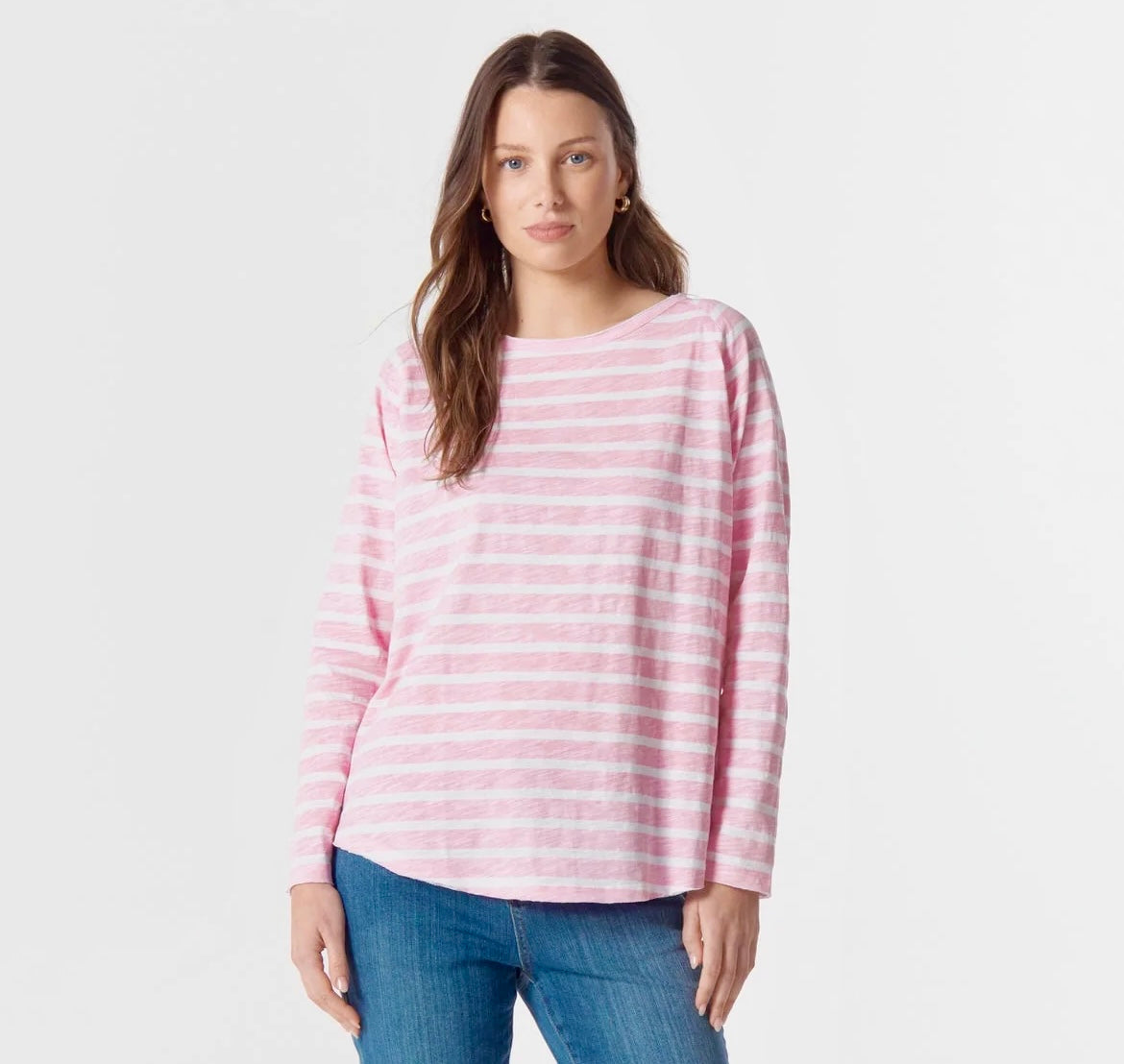Cloth+Paper+Scissors - Show Stopper Stripe Tee | Pink A Boo