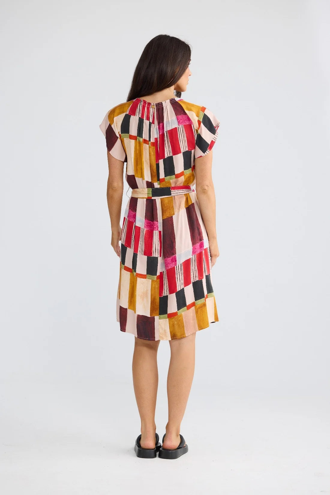 Boulevard Short Dress | Painterly Geo