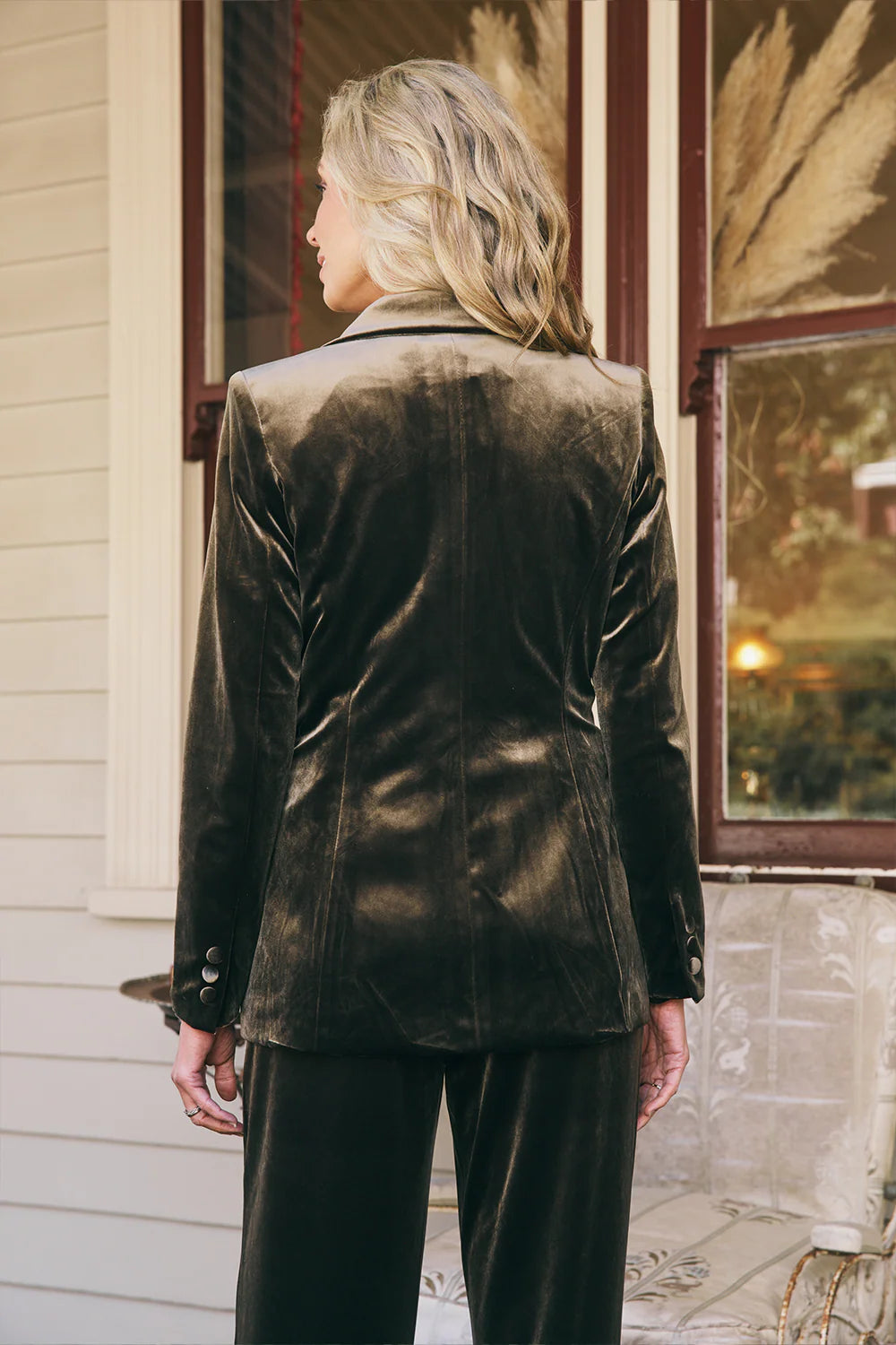 Jets Velvet Jacket | Khaki