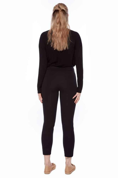 Up - Beatrice Solid Petal-Slit Ankle Pants