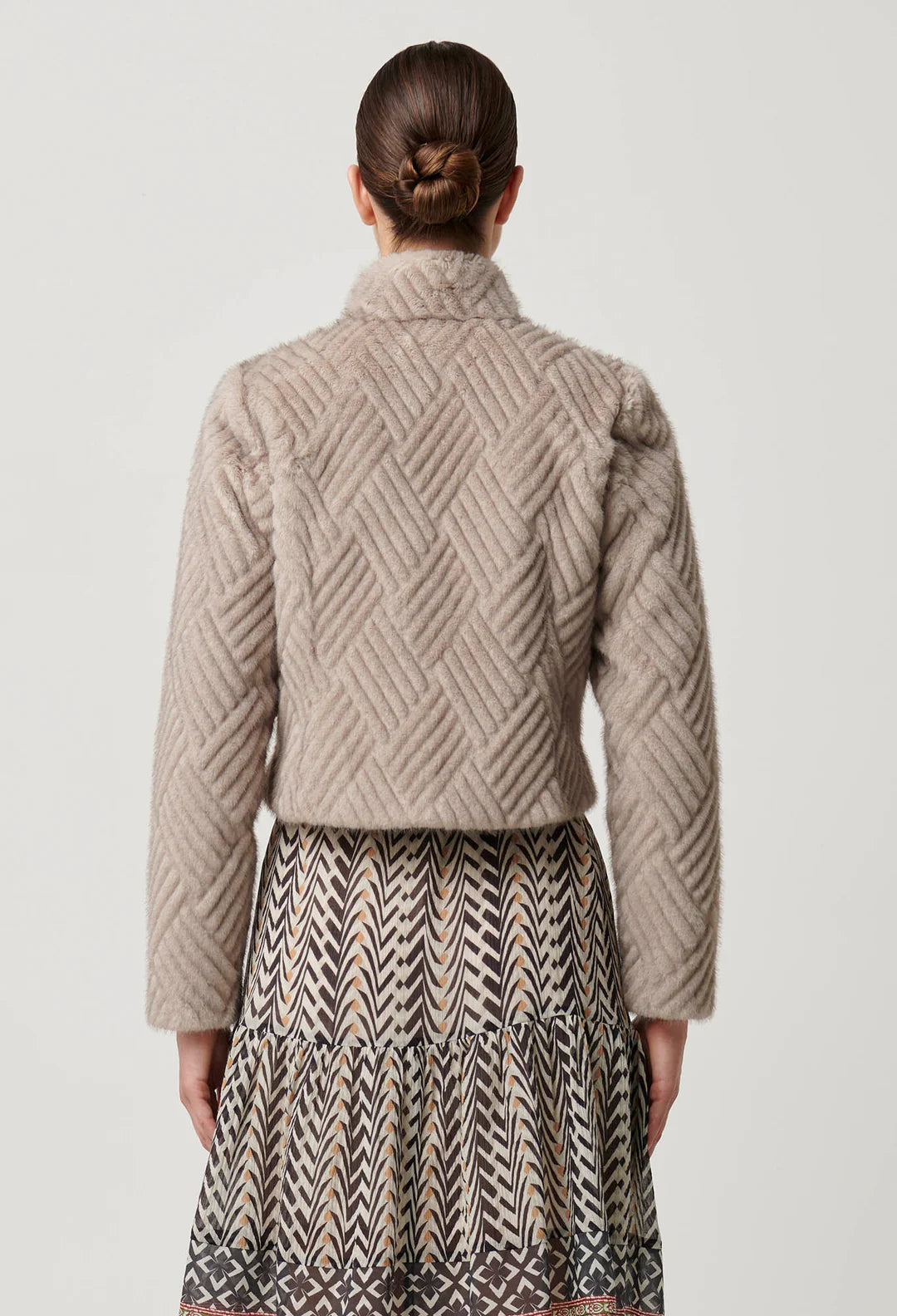 Once Was - Clover Faux Fur Cropped Jacket