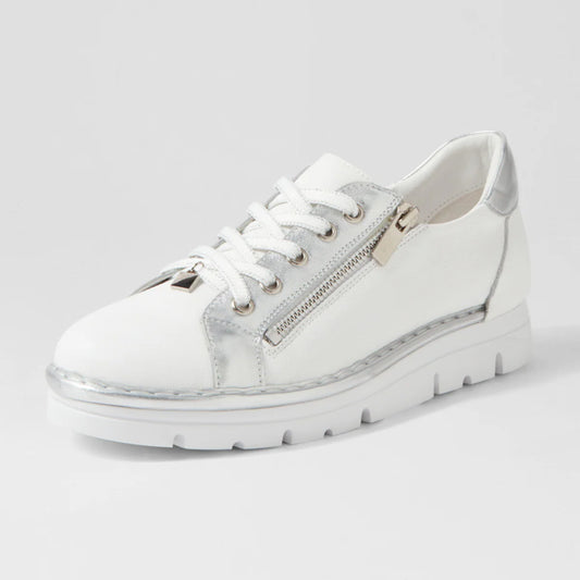 Jose Saenz Sneaker | White/Silver