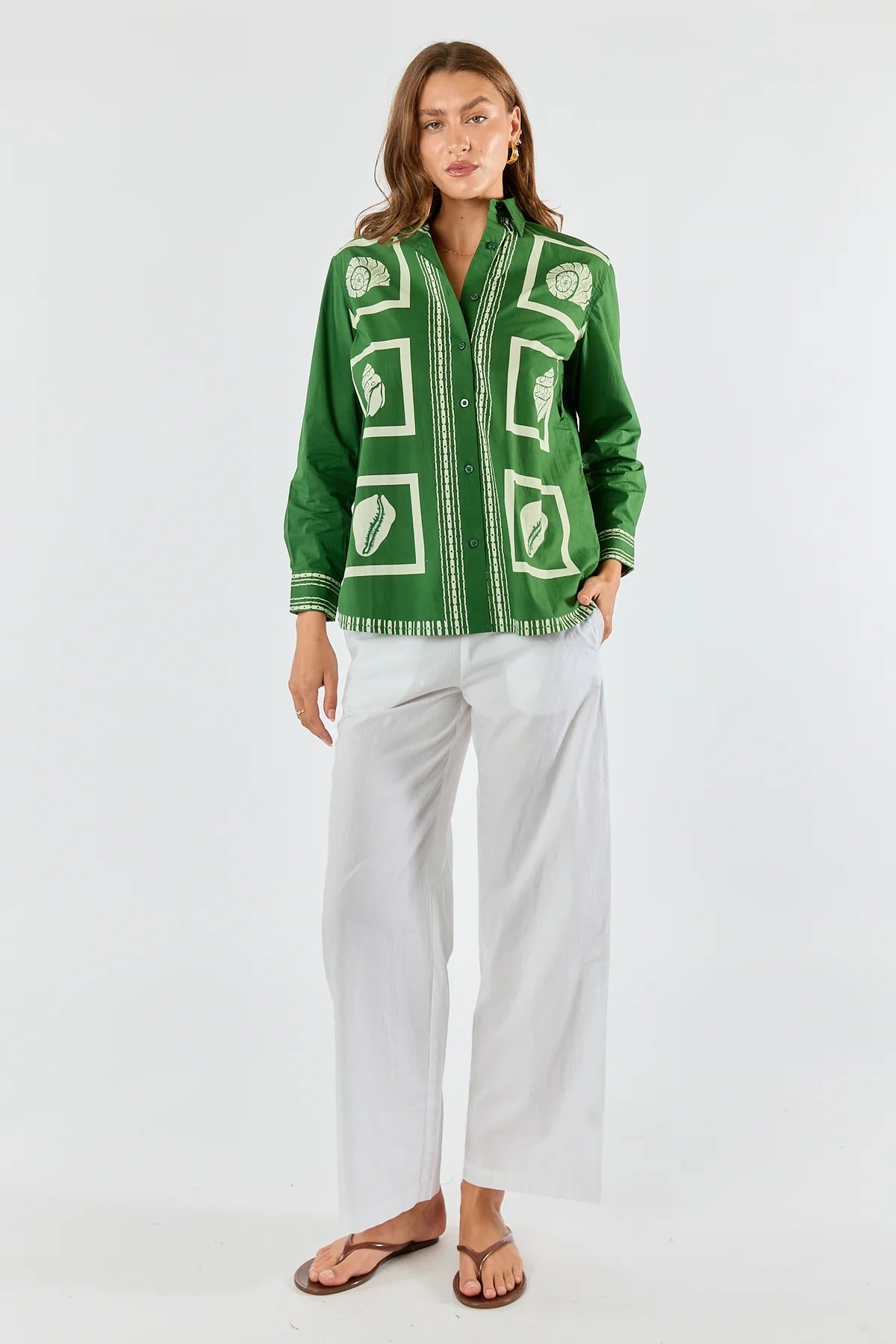 Seashell Shirt | Green | Itami