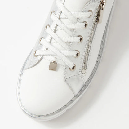 Jose Saenz Sneaker | White/Silver