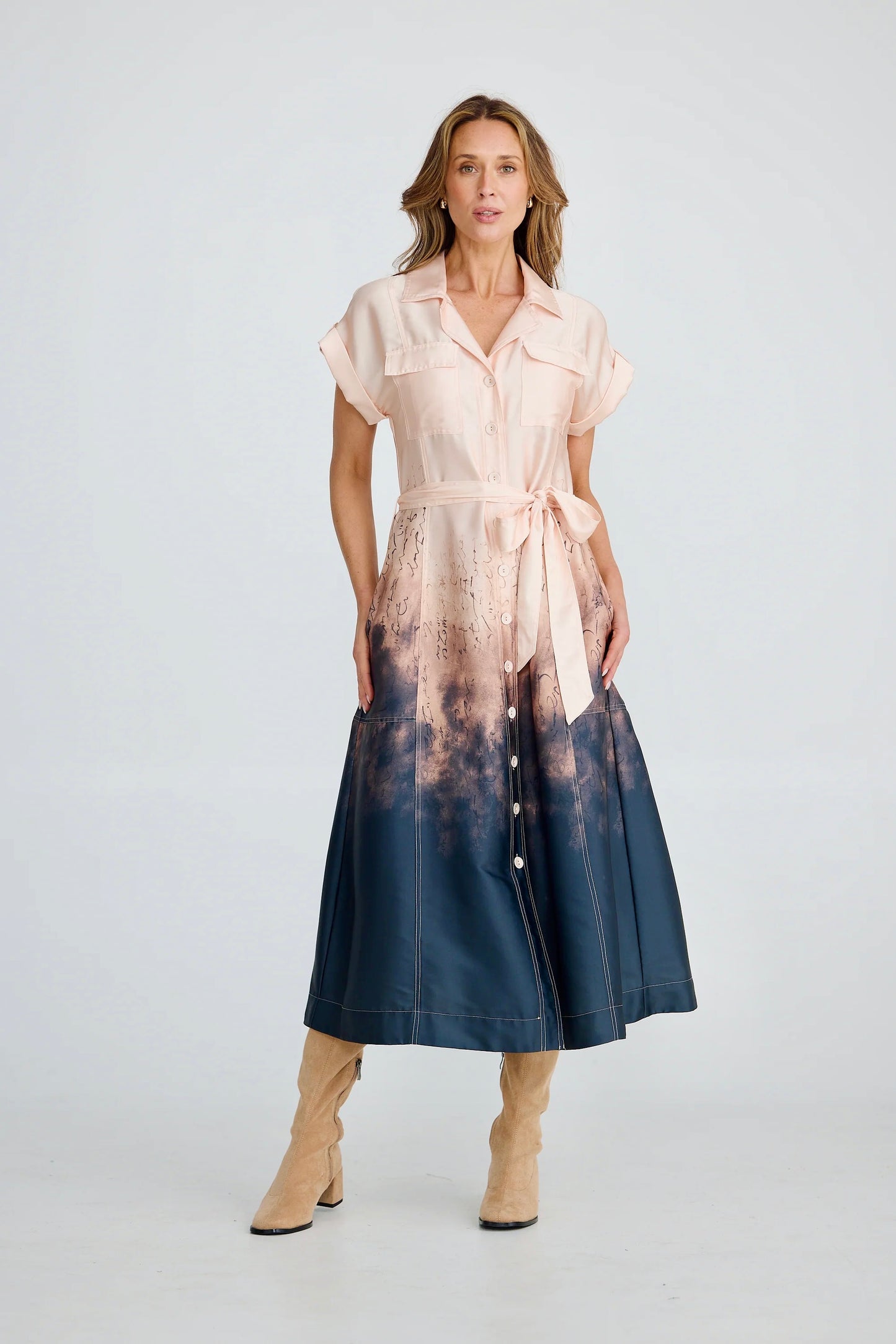 Brave & True - Portia Dress - Calligraphy