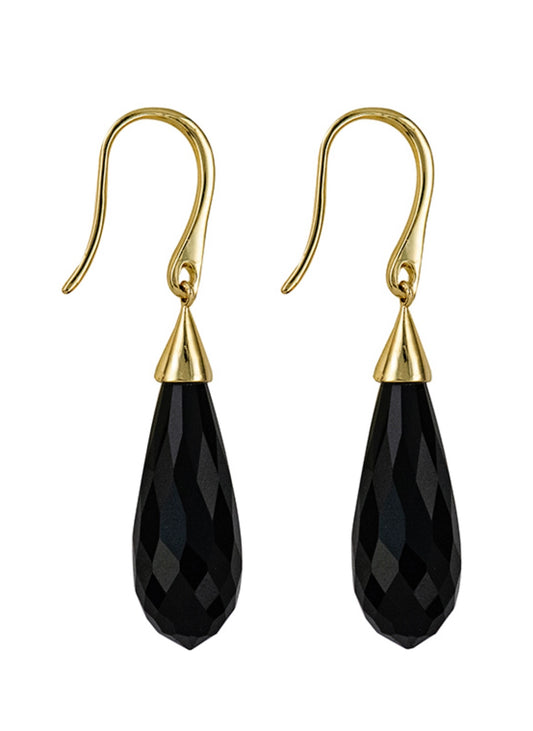Jewellery 9k - Sacha 9Y Briolette Onyx Earrings