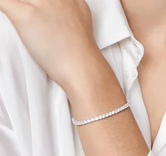 Tennis Bracelet - Claw Setting - AAA CZ S\Silver 3MM