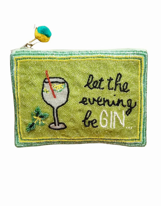 Let Evening Be Gin | Beaded Bag