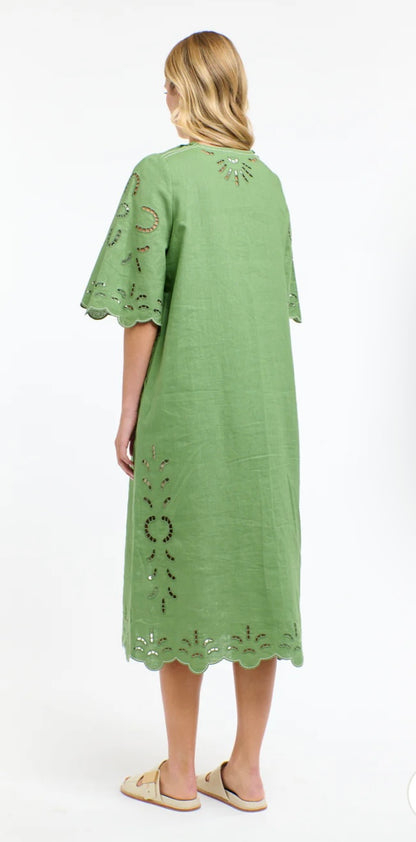 365 Days - Annie Embroidered Dress | Kelly Green