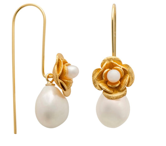 Jewellery - Earrings Rose Sterling Silver with gold vermeil