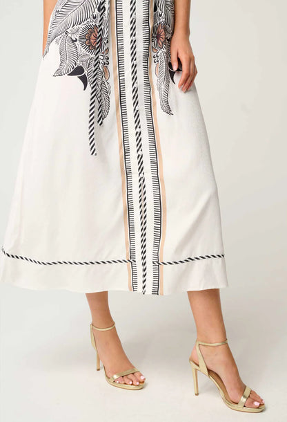 Once Was - Malika Flutter Sleeve Dress | Ivory Casablanca