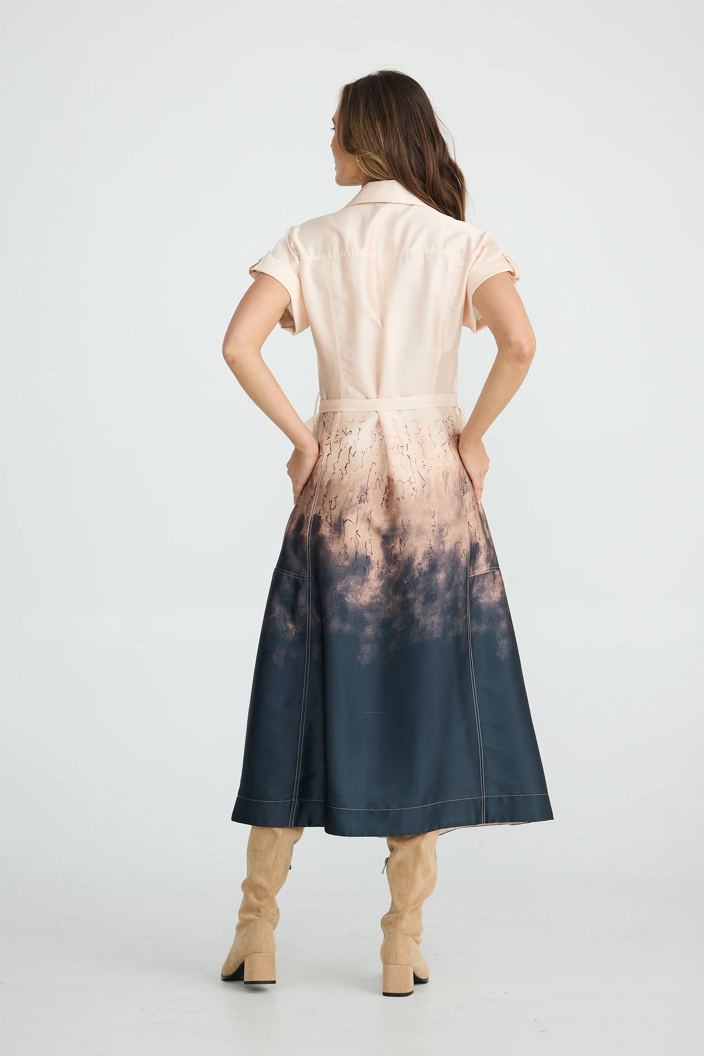 Brave & True - Portia Dress - Calligraphy