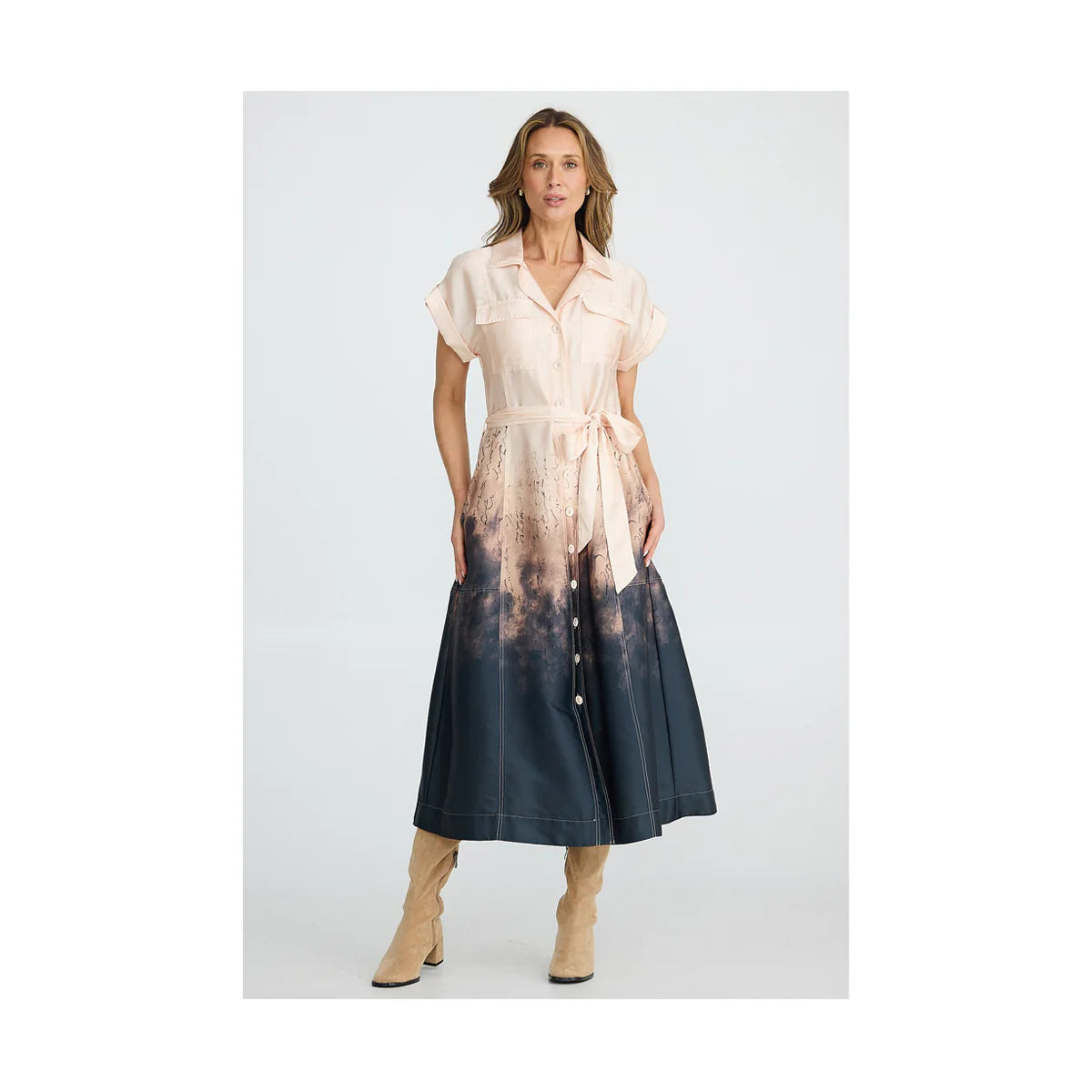 Brave & True - Portia Dress - Calligraphy