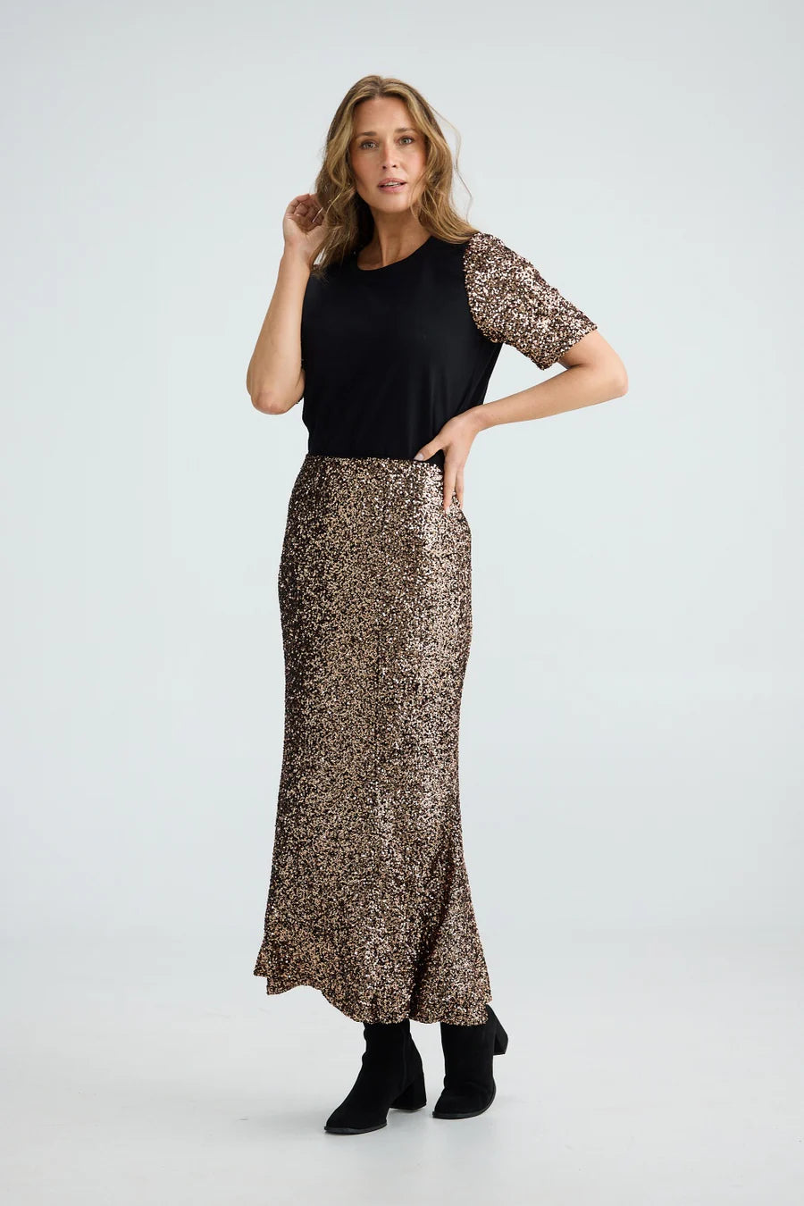 Brave & True - Ritz Sequin Maxi Skirt