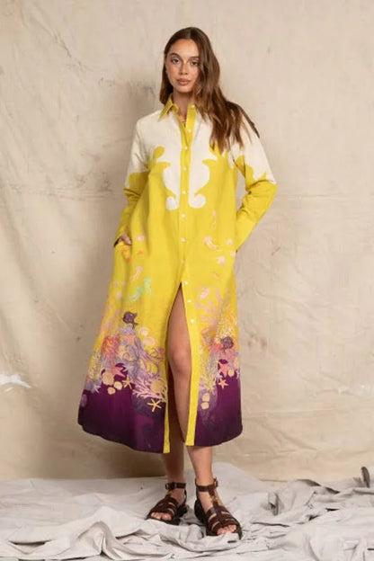 Bohemian Traders - Dress - Neptune Midi - Mustard