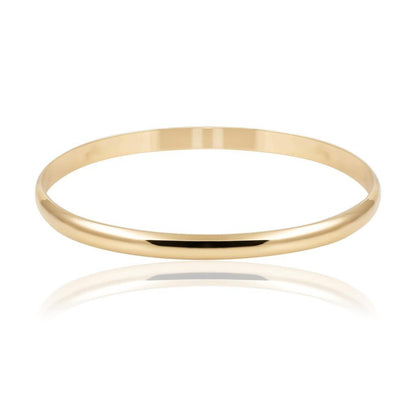Jewellery 9K - WD Half Round Gold Bangle | 4.4mm | 67mm Solid