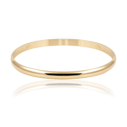 Jewellery 9K - WD Half Round Gold Bangle | 4.4mm | 67mm Solid