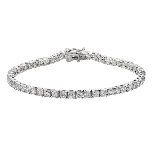 Tennis Bracelet - Claw Setting - AAA CZ S\Silver 3MM