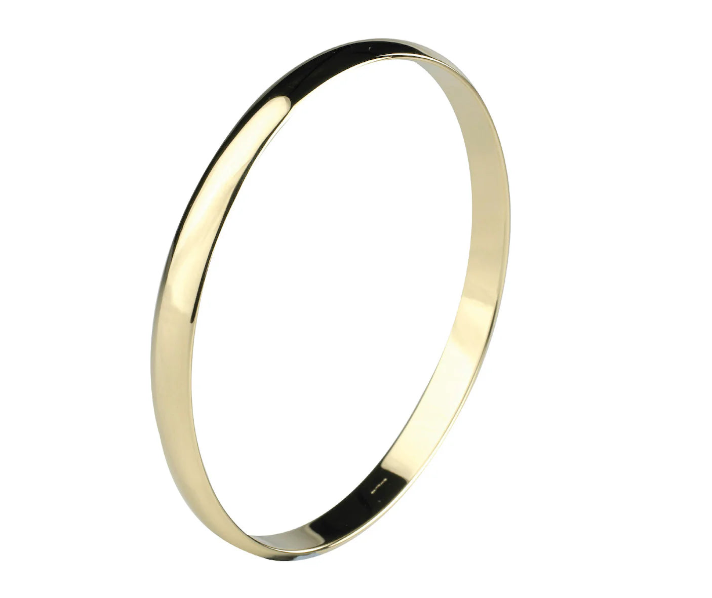Jewellery 9K - WD Half Round Gold Bangle | 6.5mm | Solid