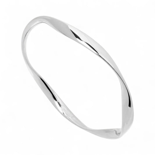 Wave Bangle - Sterling Silver