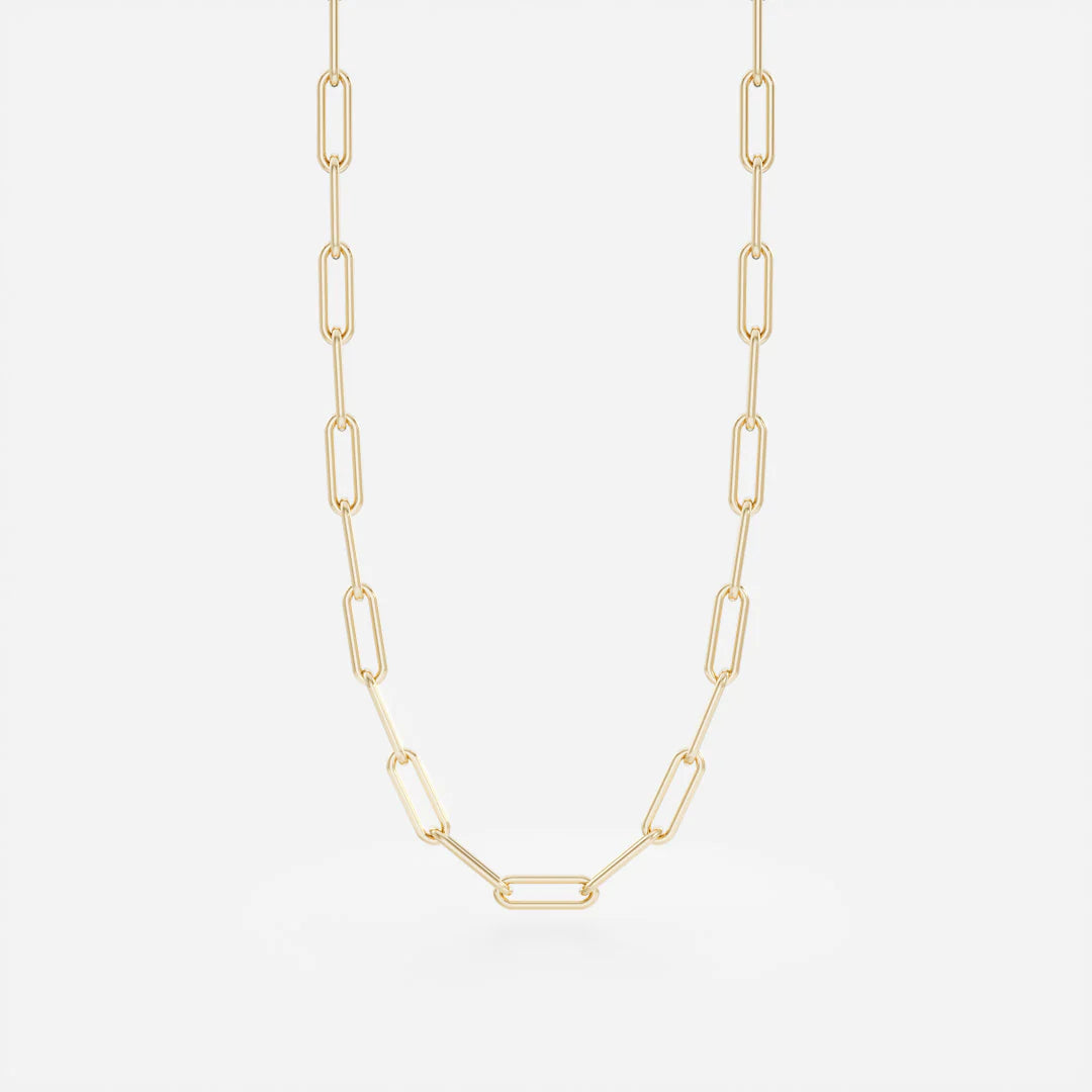 Jewellery 9k - Frankie Necklace | 9K Yellow Gold Chain Link | 45cm