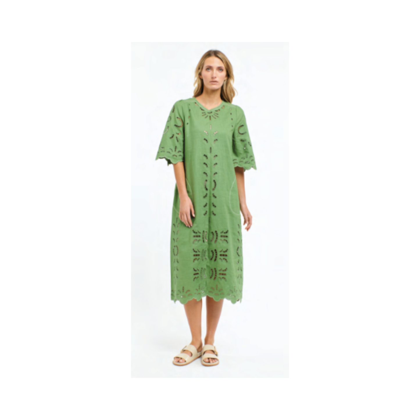 365 Days - Annie Embroidered Dress | Kelly Green