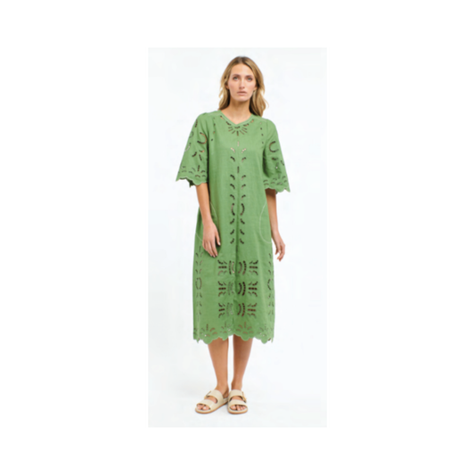 365 Days - Annie Embroidered Dress | Kelly Green