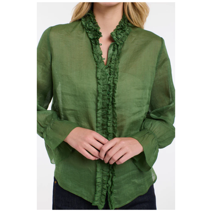 Vanessa Frill Shirt | Moss
