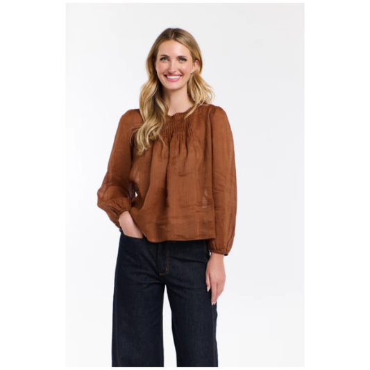 Ariel Pintuck Top | Brandy