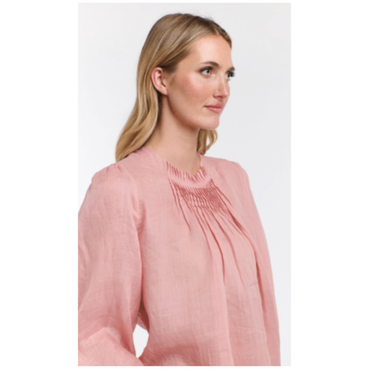 Ariel Pintuck Top | Tea Rose