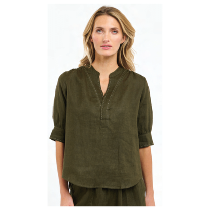 365 Days - Bradley Linen Stitch Top