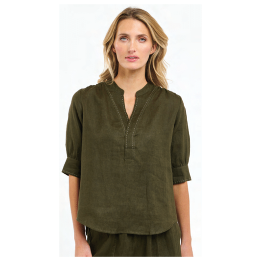 365 Days - Bradley Linen Stitch Top