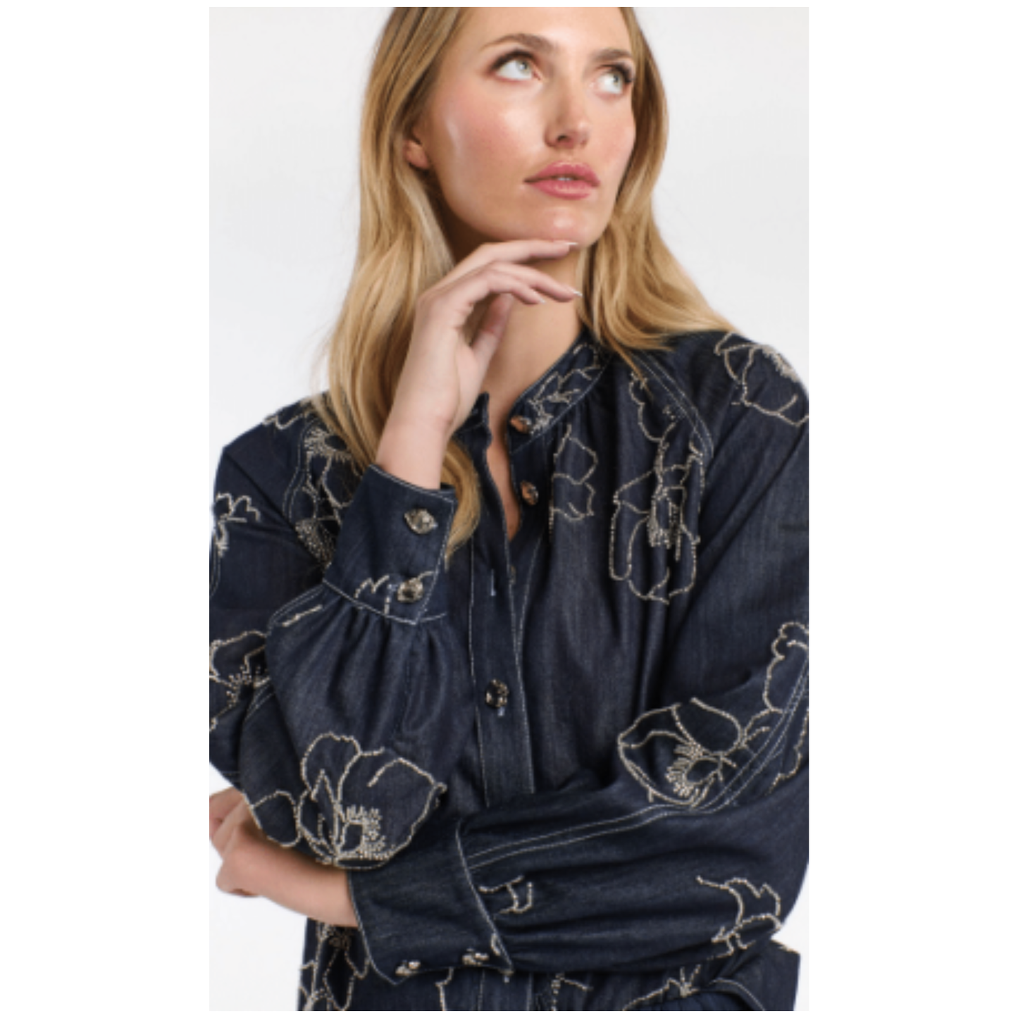 Estelle Sequin Shirt | Dark Denim