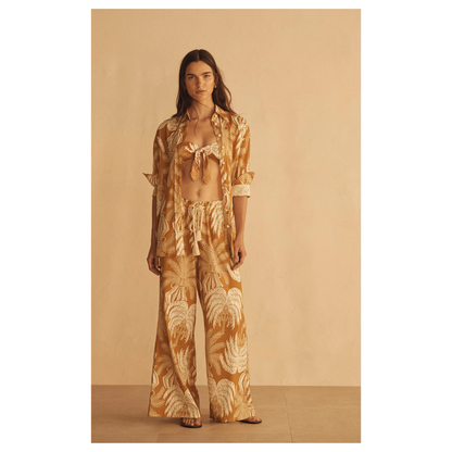 Aur Ocea - Pant Dalla Palma Gathered Wide Leg Pant