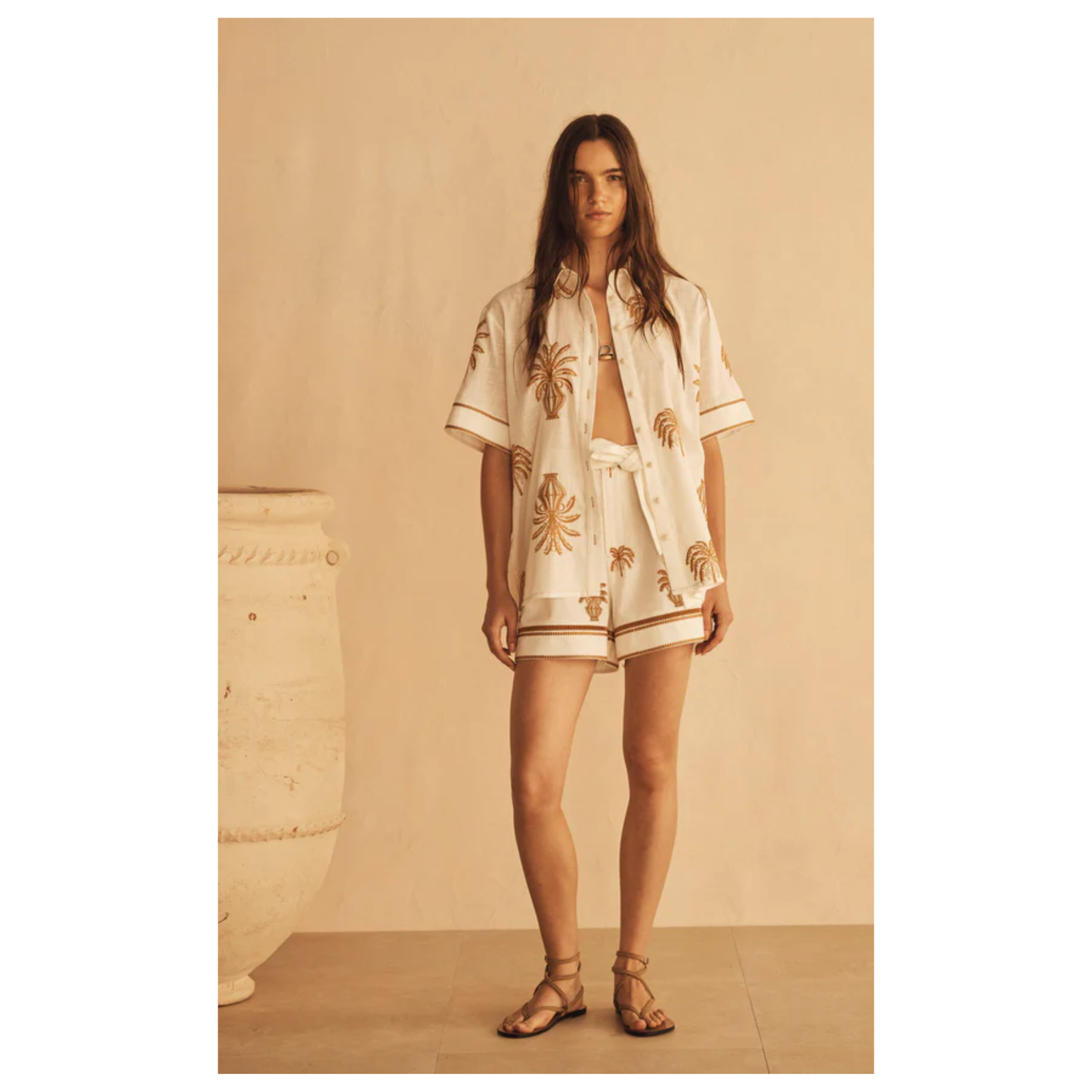 Aur Ocea - Shots Dalla Palma Embroidered Resort Short