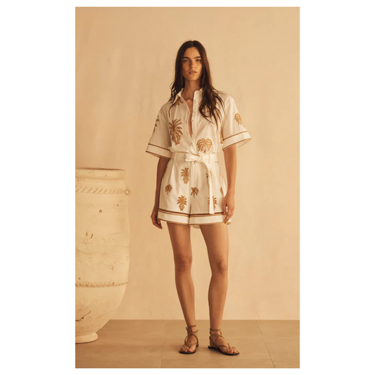 Aur Ocea - Shirt Dalla Palma Embroidered Cuffed Resort Shirt