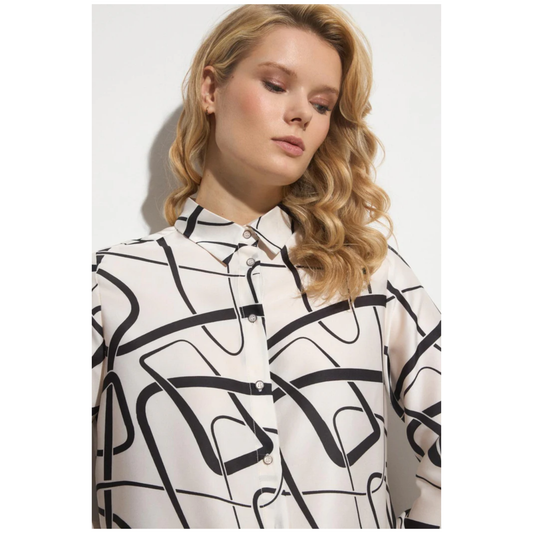 Caesarina Shirt | Black/White