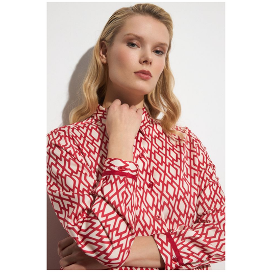 Gades Shirt | Red/Off White