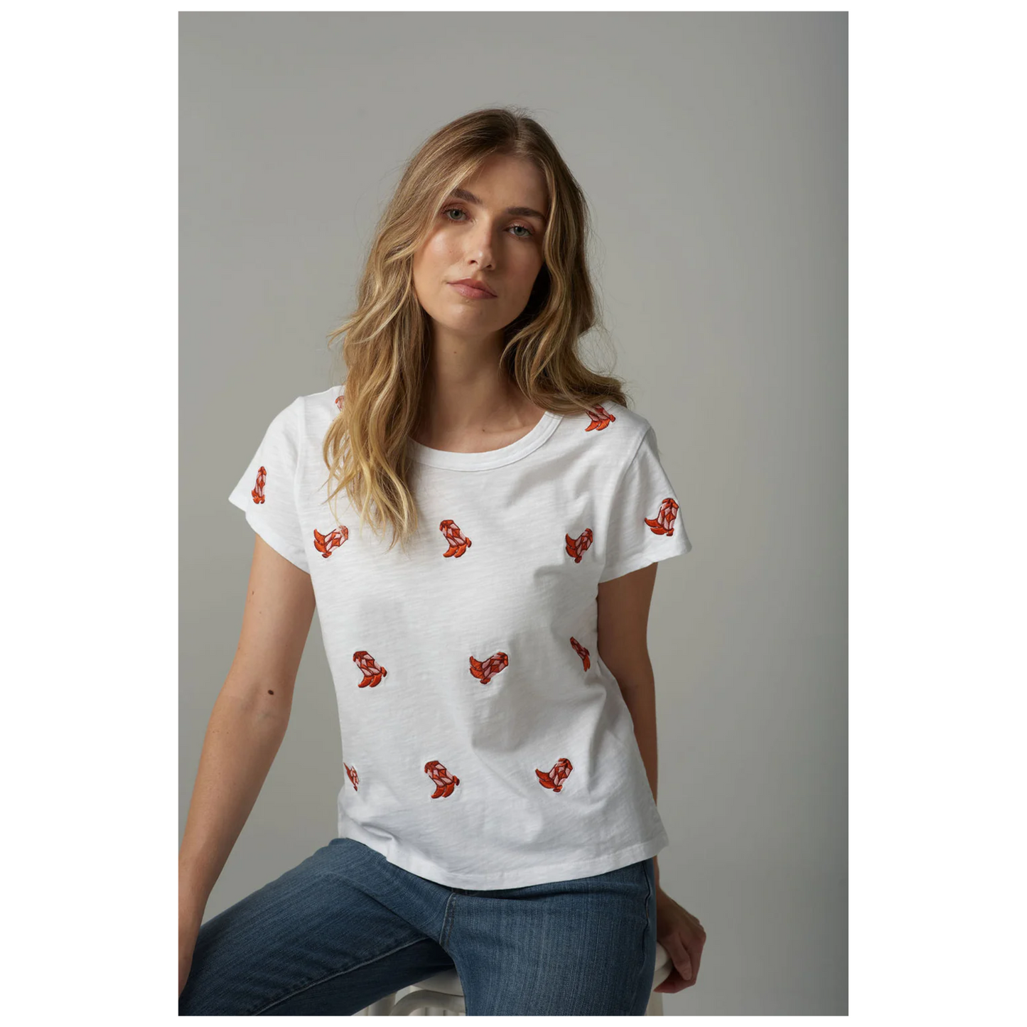 Cloth+Paper+Scissors - Boots T-Shirt | White