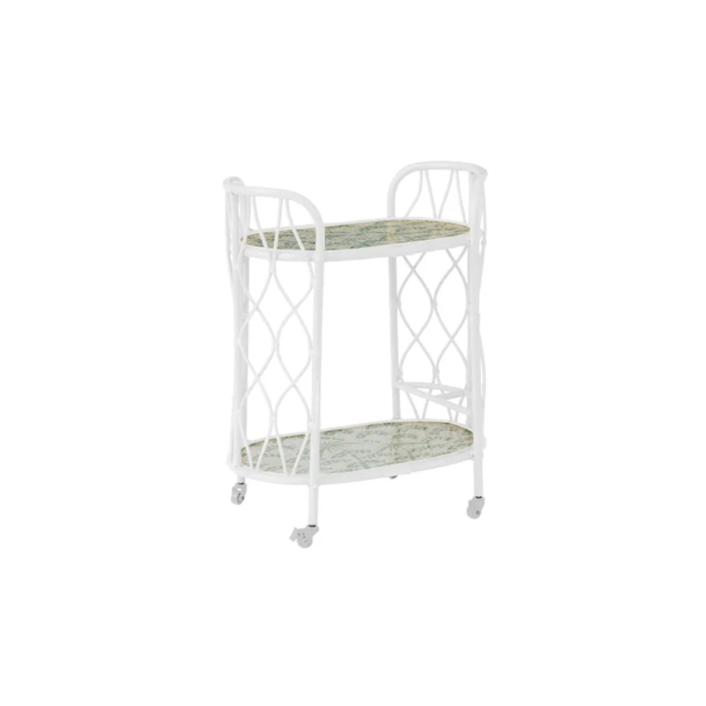 Homeware - Palma Rattan Inlay Bar Cart | PICK-UP INSTORE ONLY